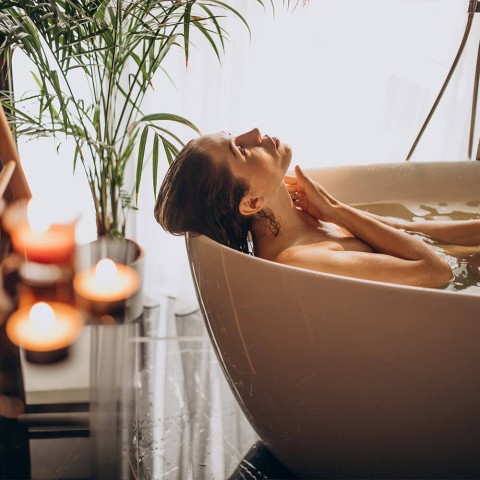 Champ de lavande - lot de 3 boules de bain