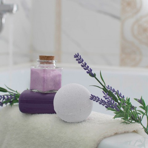 Campo di lavanda - set di palline da bagno