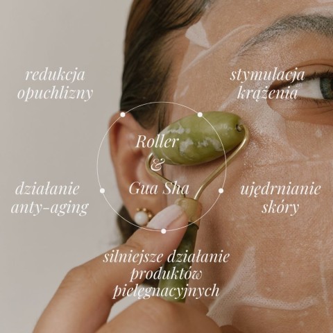 ROLLE + GUA SHA STEIN FÜR GESICHTSMASSAGE